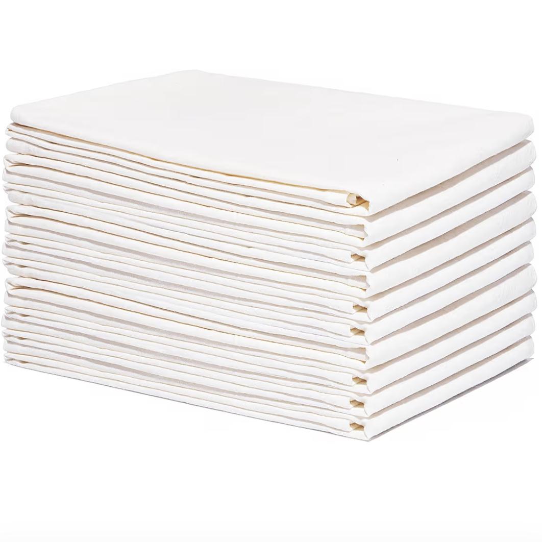 Organic Cotton Flour Sack Kitchen Towels - 10 Pack, Off-White Organic Cotton Tea Towels - Extra Large Flour Sack Cotton Dish Towels- Lint-Free Unbleached Kitchen Towels - 27"x27" (Off-White - 10 Pack)