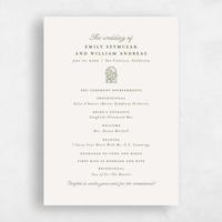 Beige Wedding Program - Vianne