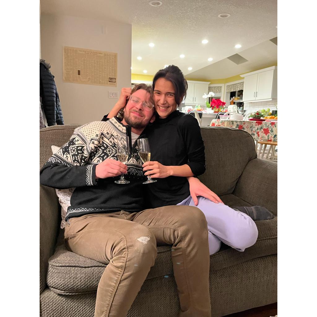 Annie was deep in her studies while Kyle was scheming the best surprise in her life. He stopped by with bubbles to toast the new year with her during a study break.