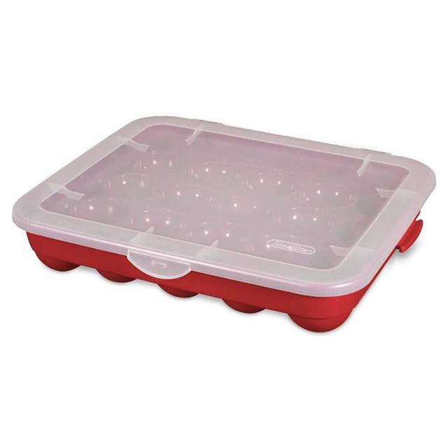 Sterilite Christmas Ornament Storage Case.