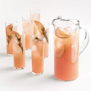 Boozy Brunch Glasses Set with Pitcher + Reviews | Crate & Barrel