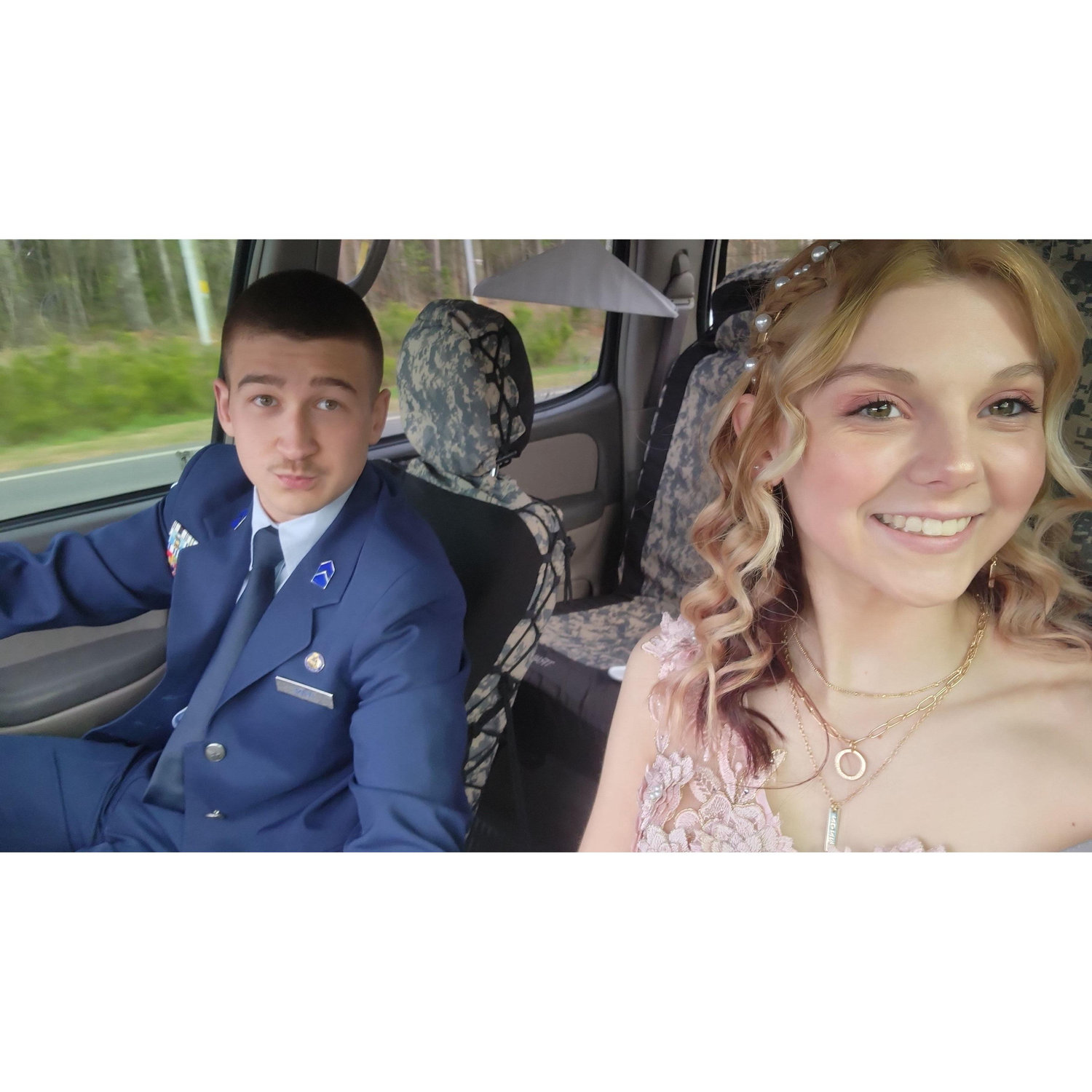 On the Way to Our First Military Ball Together!