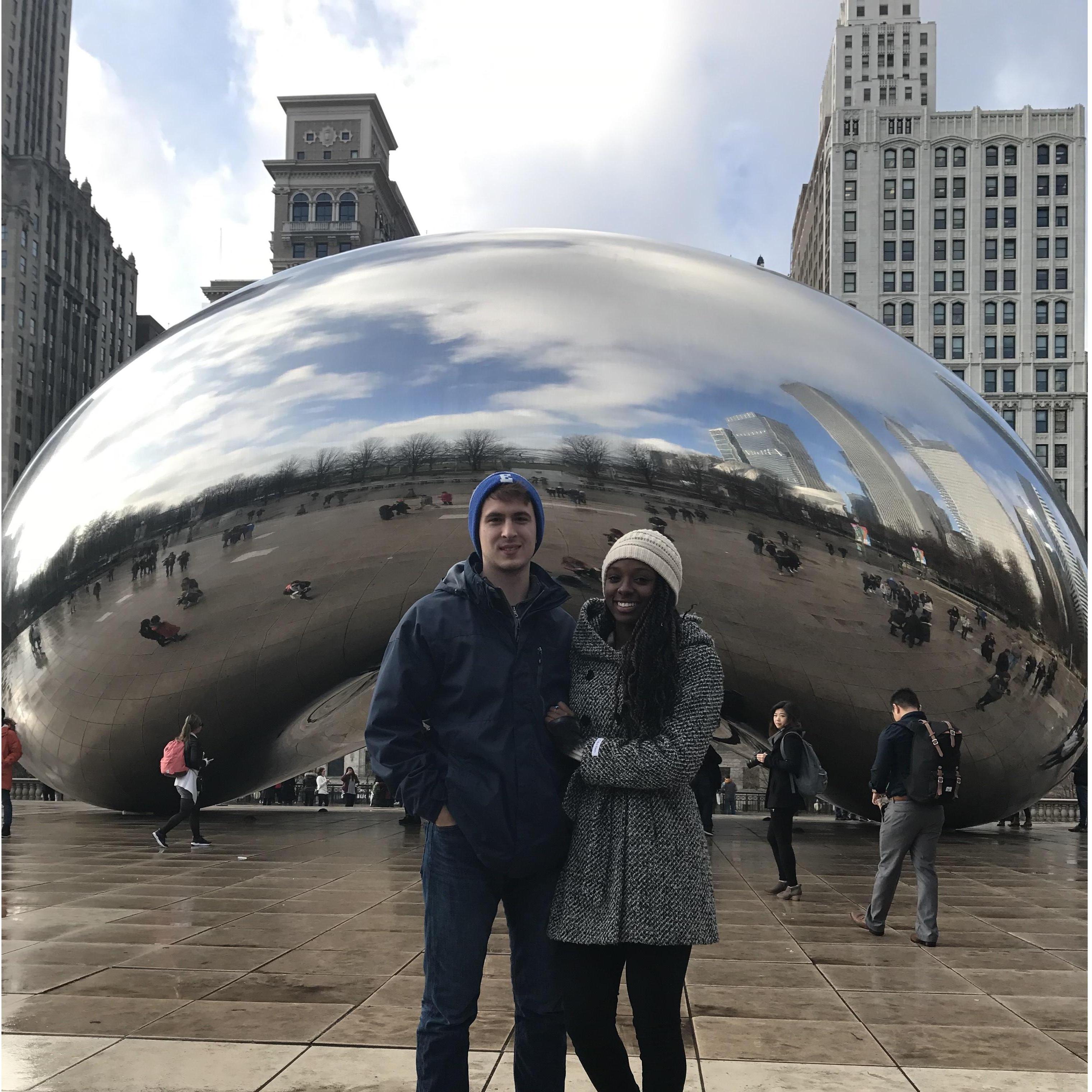The first time we visited Cameron's hometown together as well the historic "Bean" in Chicago, Illinois, December of 2017