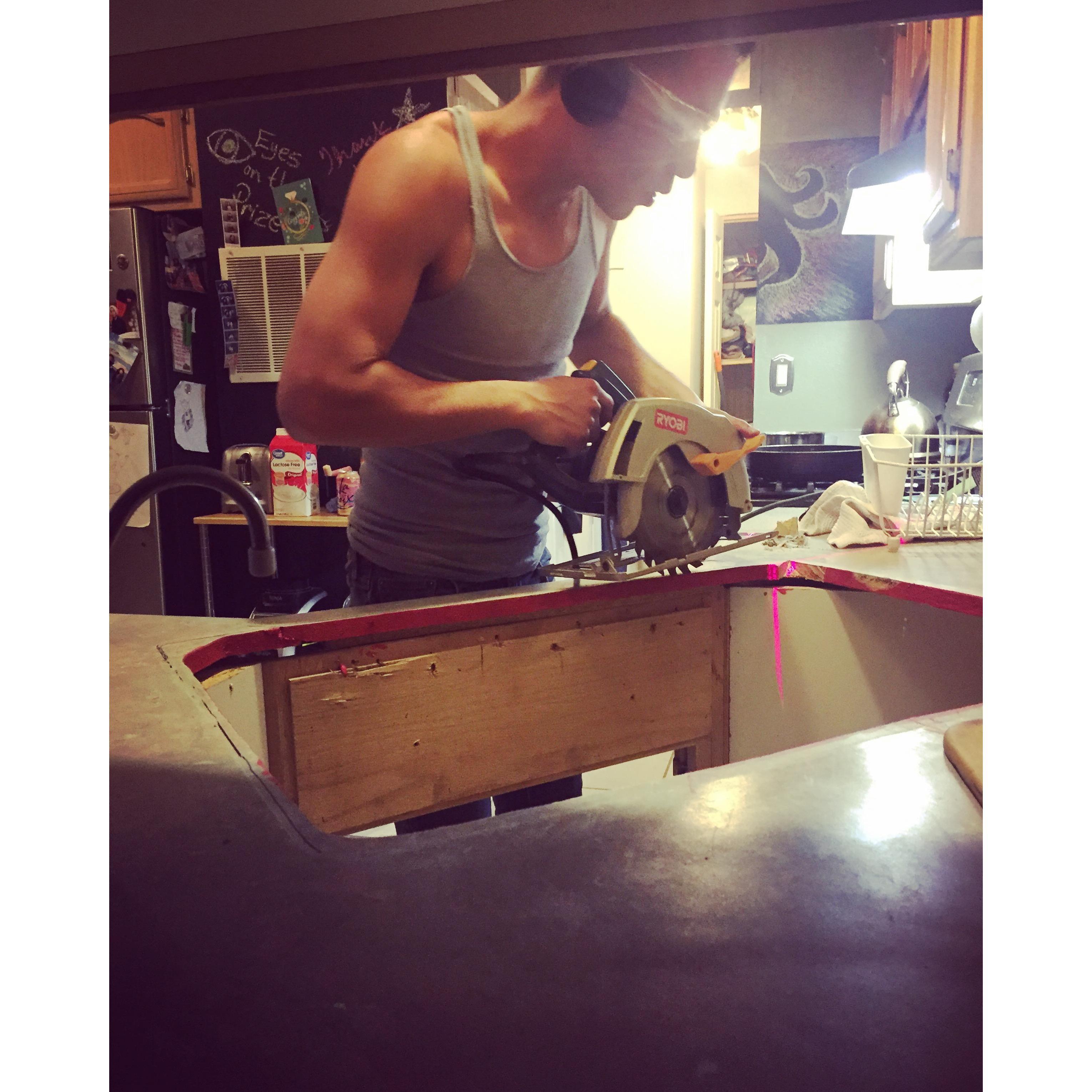 Always busy working on making home improvements together