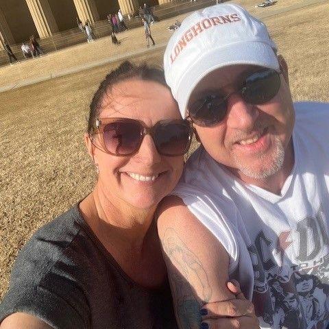 In front of the Parthenon in Centennial Park in Nashville.