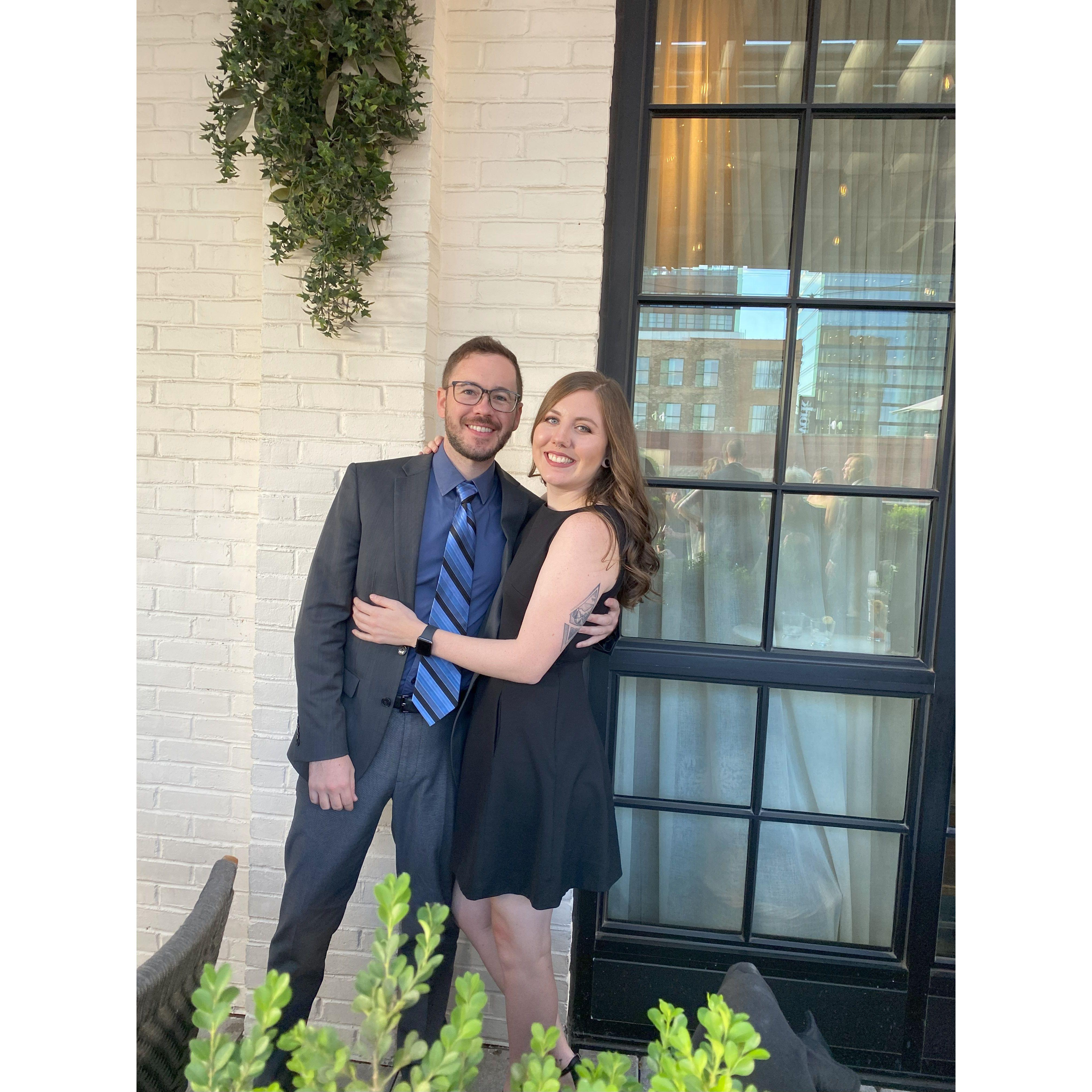 Here we attended our first wedding together - Nick and Andrew!