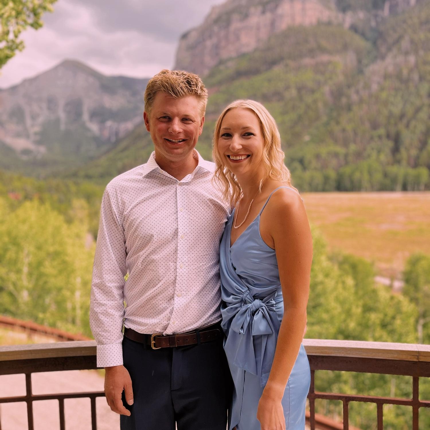 At our friends', Jane and Zach, wedding in Telluride, 2023