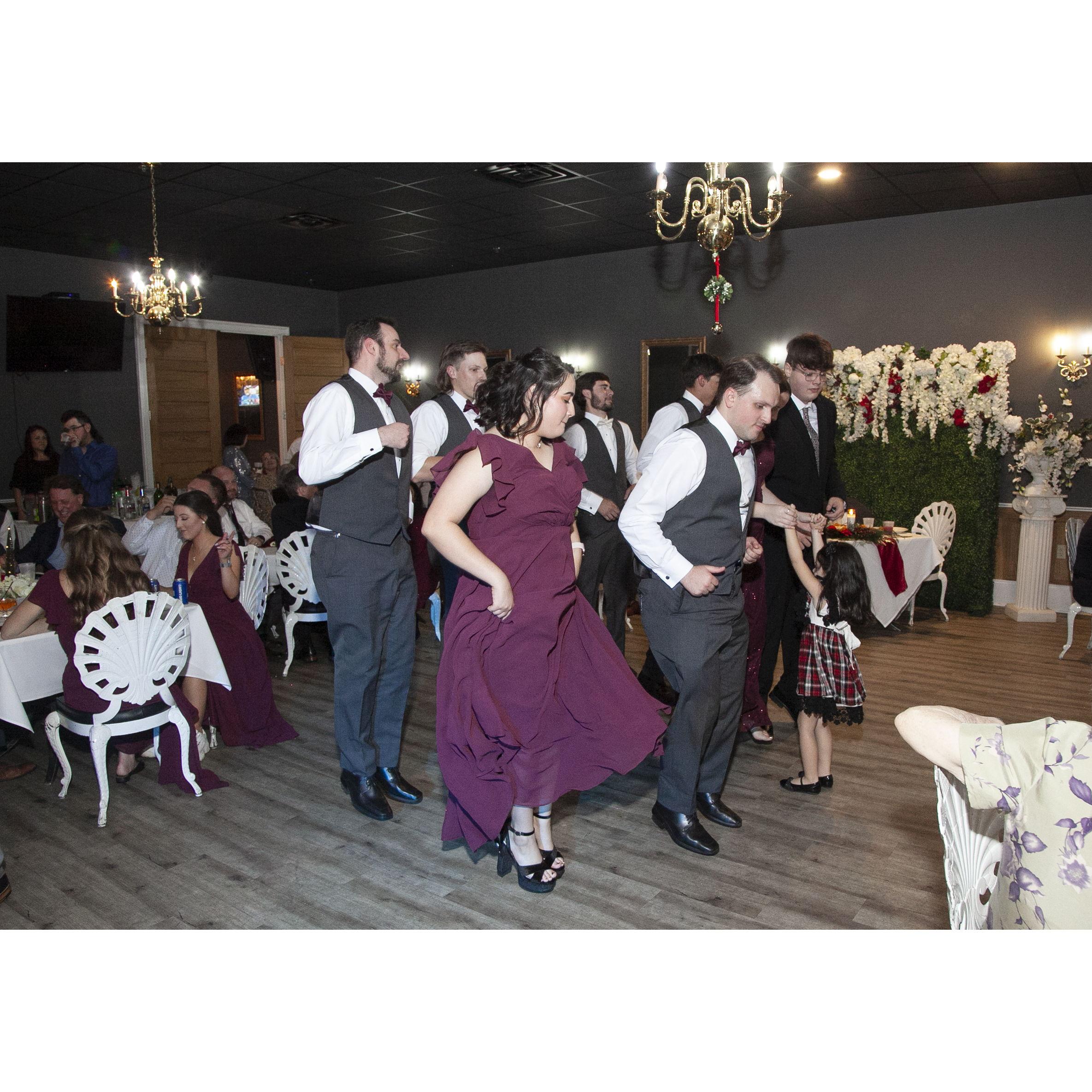 Avid wedding dancers!