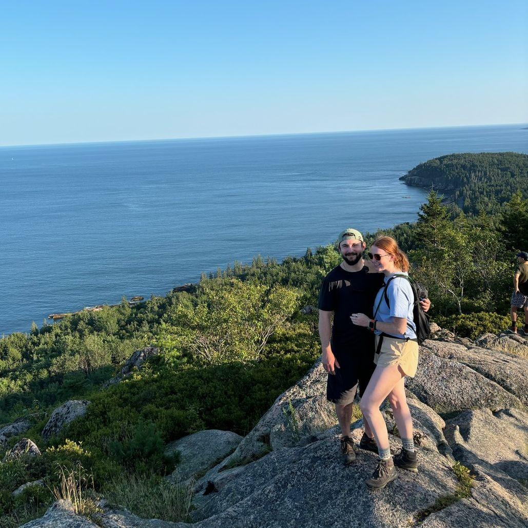 Hiking in Acadia.