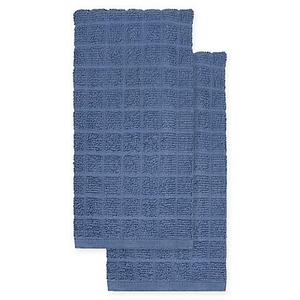 KitchenSmart Colors - KitchenSmart® Colors 2-Pack Solid Kitchen Towels in French Blue
