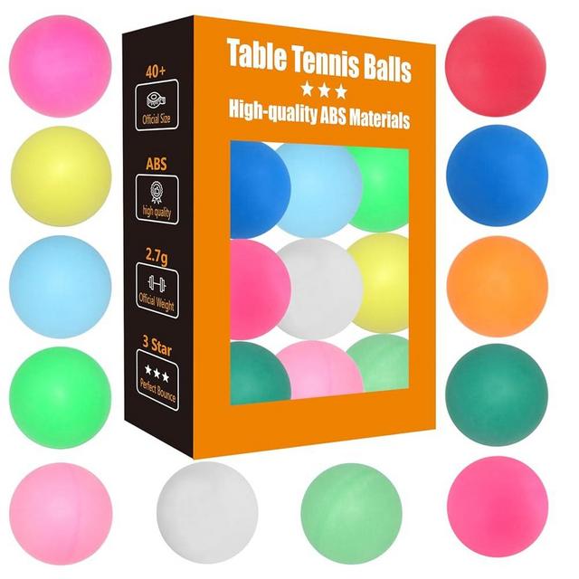 High Bounce & Durable ABS Mat Colored 3 Star Ping Pong Balls 4 Trainning,Party Games,Pet Cats Toys