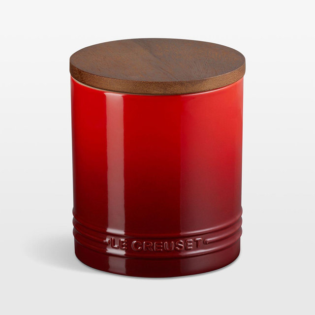 Le Creuset ® 40-Oz. Cerise Stoneware Canister