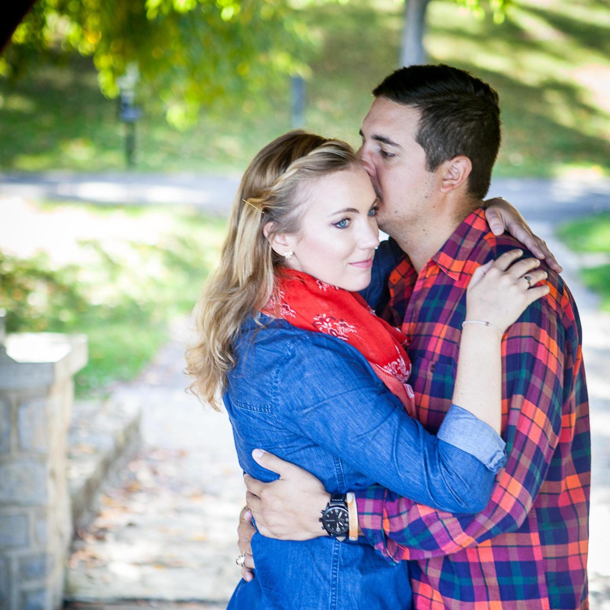 Engagement photo shoot at Virginia Tech