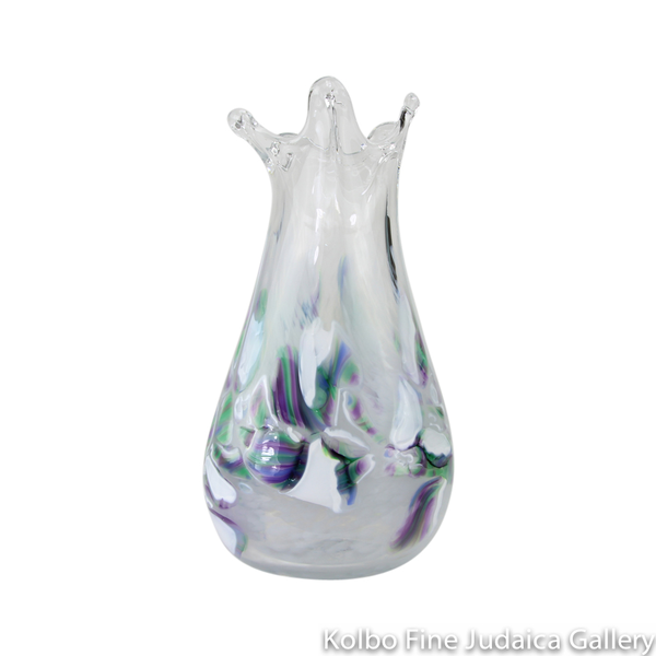 Vase, Custom Hand-Blown Glass with Broken Wedding Glass Shards