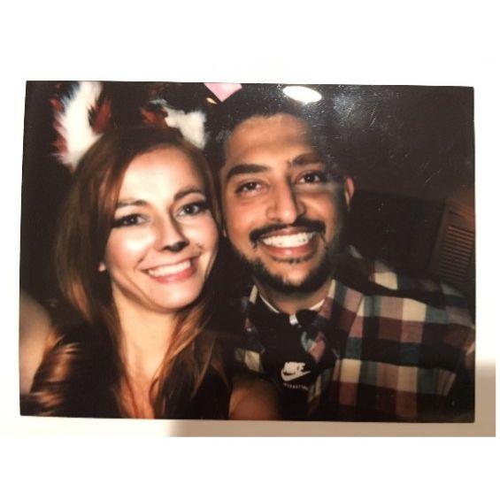 First known picture of Vedang and Yaryna, her ‘testing out’ the polaroid camera at her annual dress-up party.