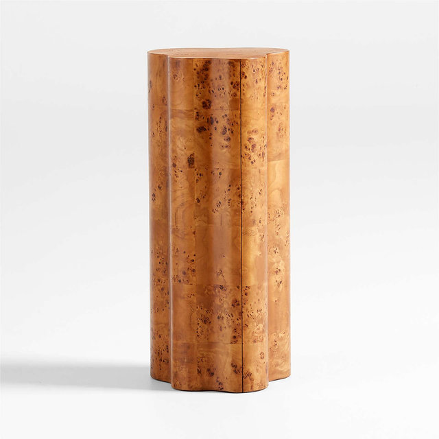Fleur Tall Burl Wood End Table