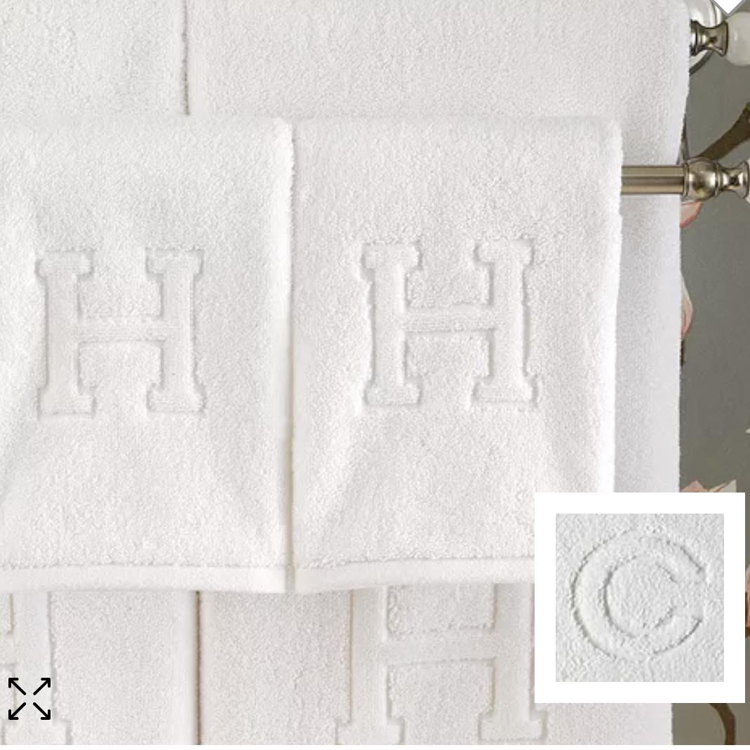 Matouk Monogrammed "C" Hand Towels (Set of 4)