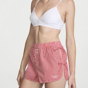 Victoria's Secret Sleep Heritage Cotton Pajama Shorts - Lipstick Gingham - S
