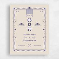 Blue Wedding Save the Date - Augusta Type