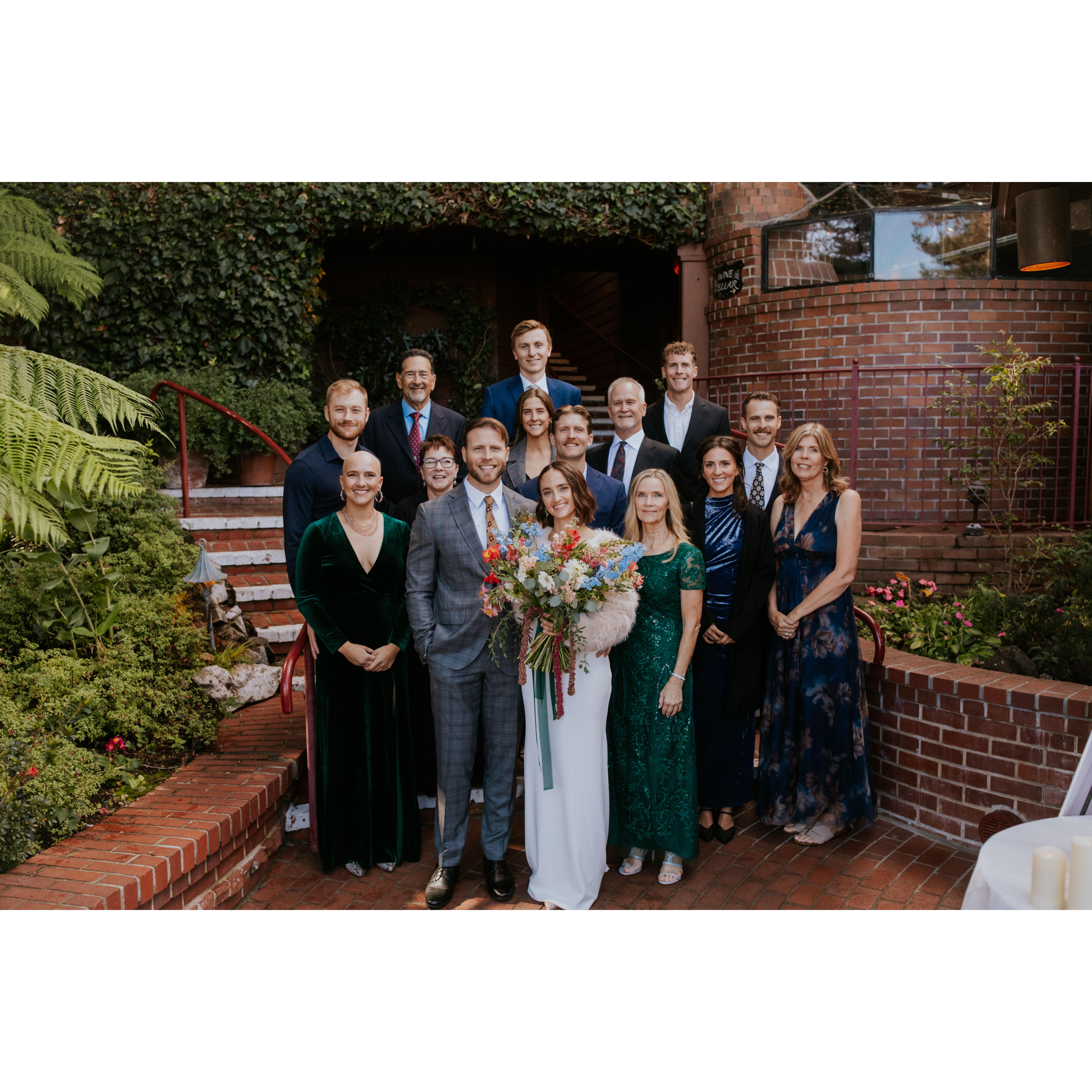 We eloped in November 2024, celebrating with a small group of family in an intimate ceremony in Aptos, CA