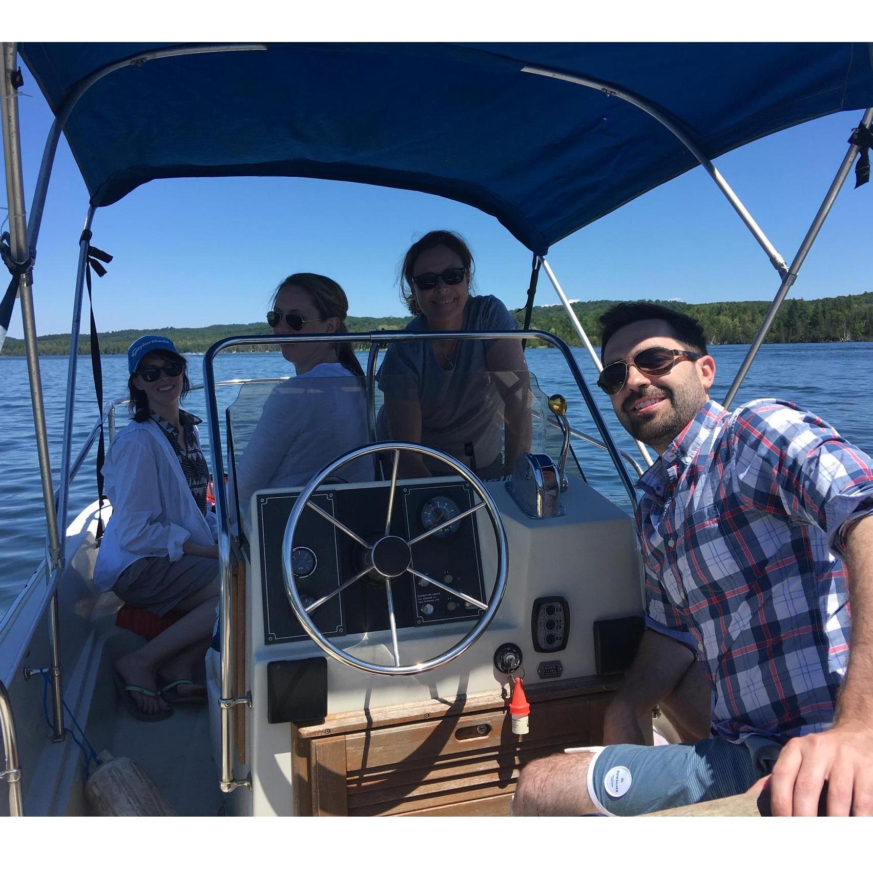 Boating on Lake Leelanau!