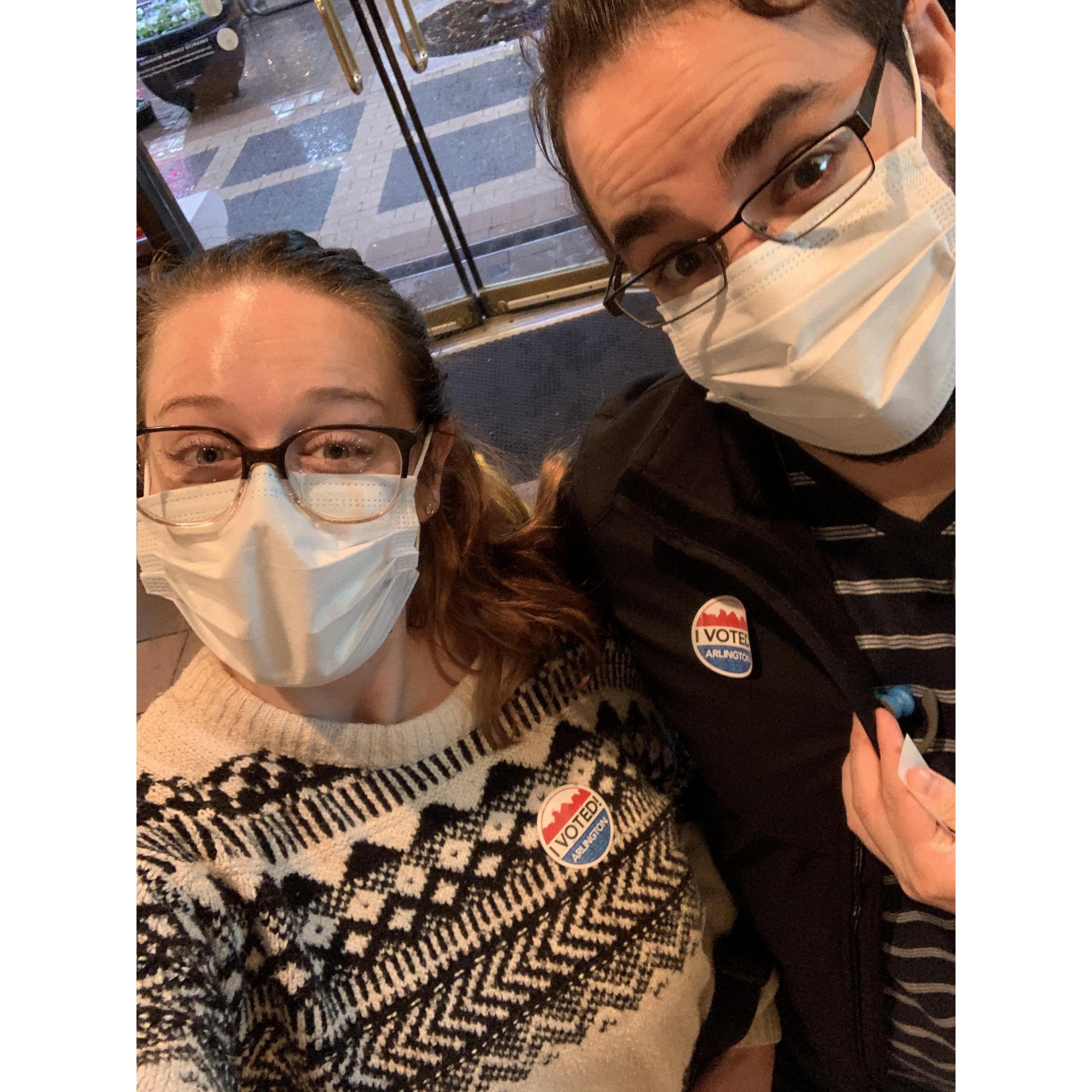 The couple who votes together, are forever.