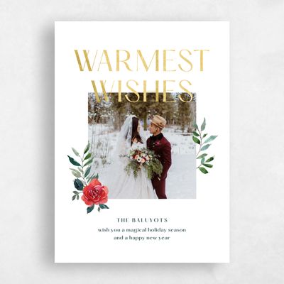 White Standard Holiday Card - Onteora Foil