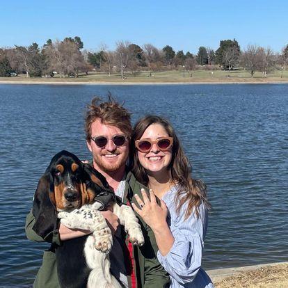 A few minutes after we got engaged!
