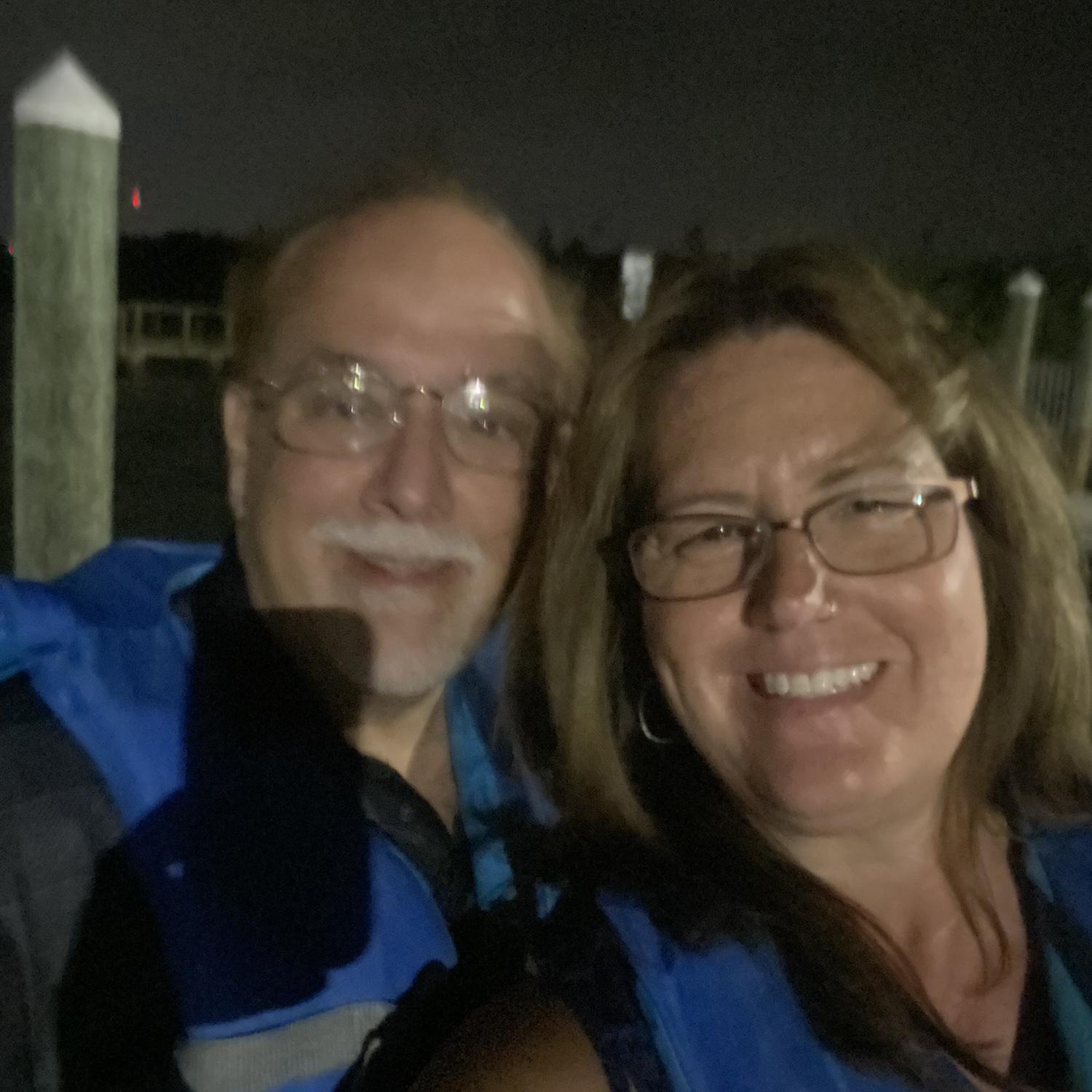 We went nighttime Kayaking in Florida with underwater lights. So fun and we saw a dolphin.