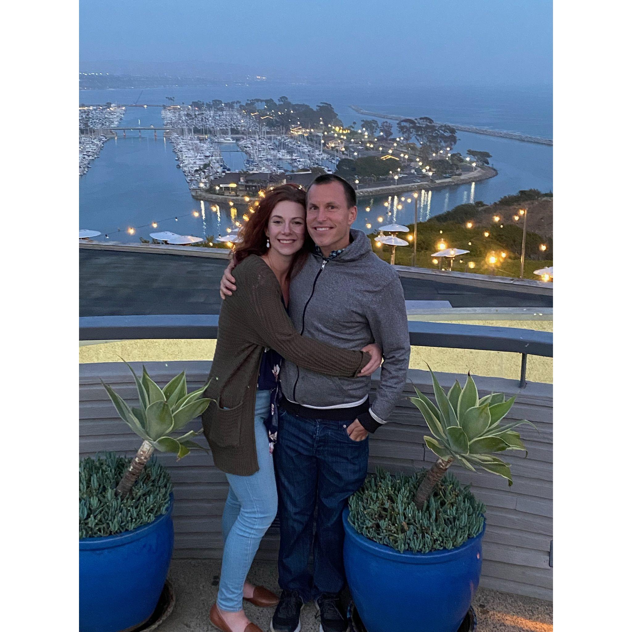 Mallory's birthday dinner in Dana Point.