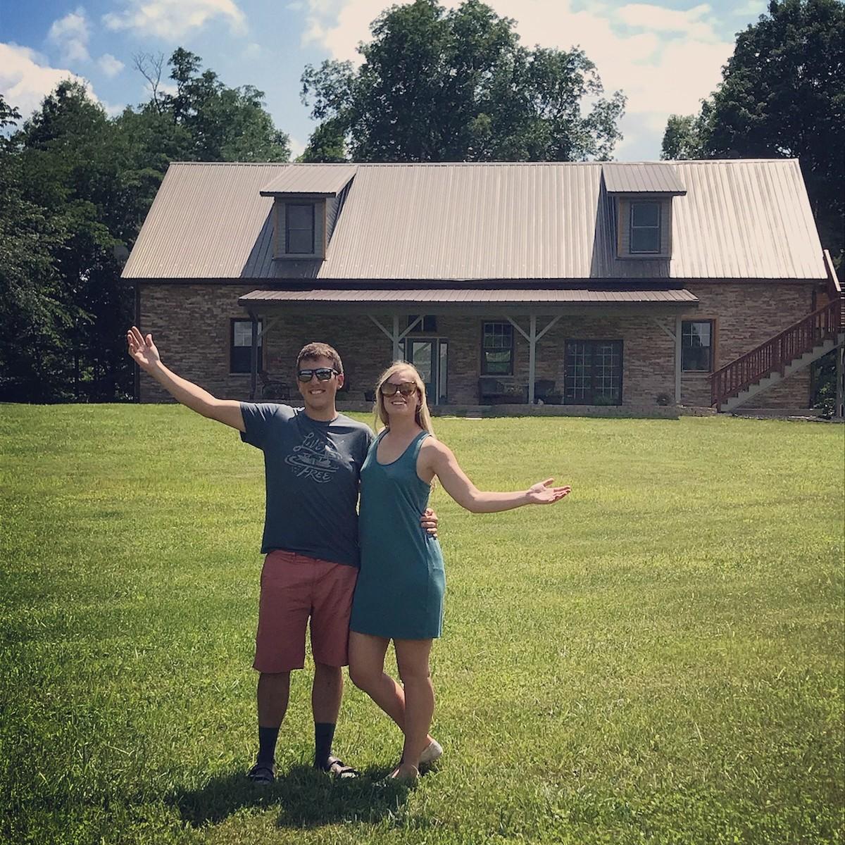 One week after getting engaged, Thomas and Erin bought their first home off Willow Road in Bloomfield, Indiana