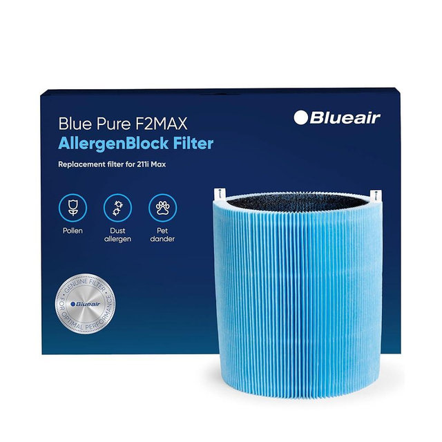 Blueair Blue Pure AllergenBlock Filter - Genuine Replacement for Blueair 211i Max Air Purifier - Traps Allergens, Pet Dander, Pollen, Dust, 10" x 20.7" x 4.7"