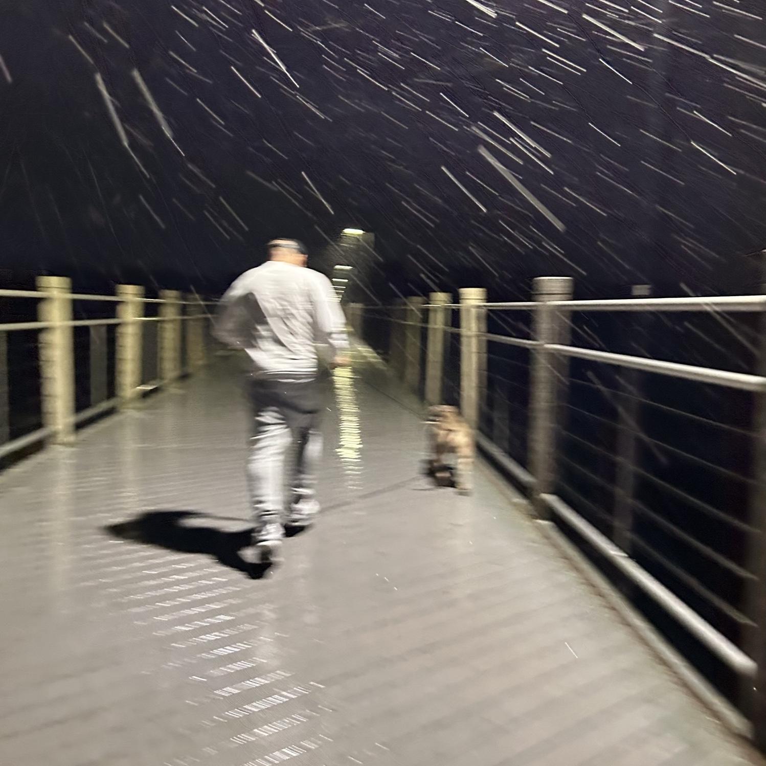 Trestle trail, even in pouring rain.