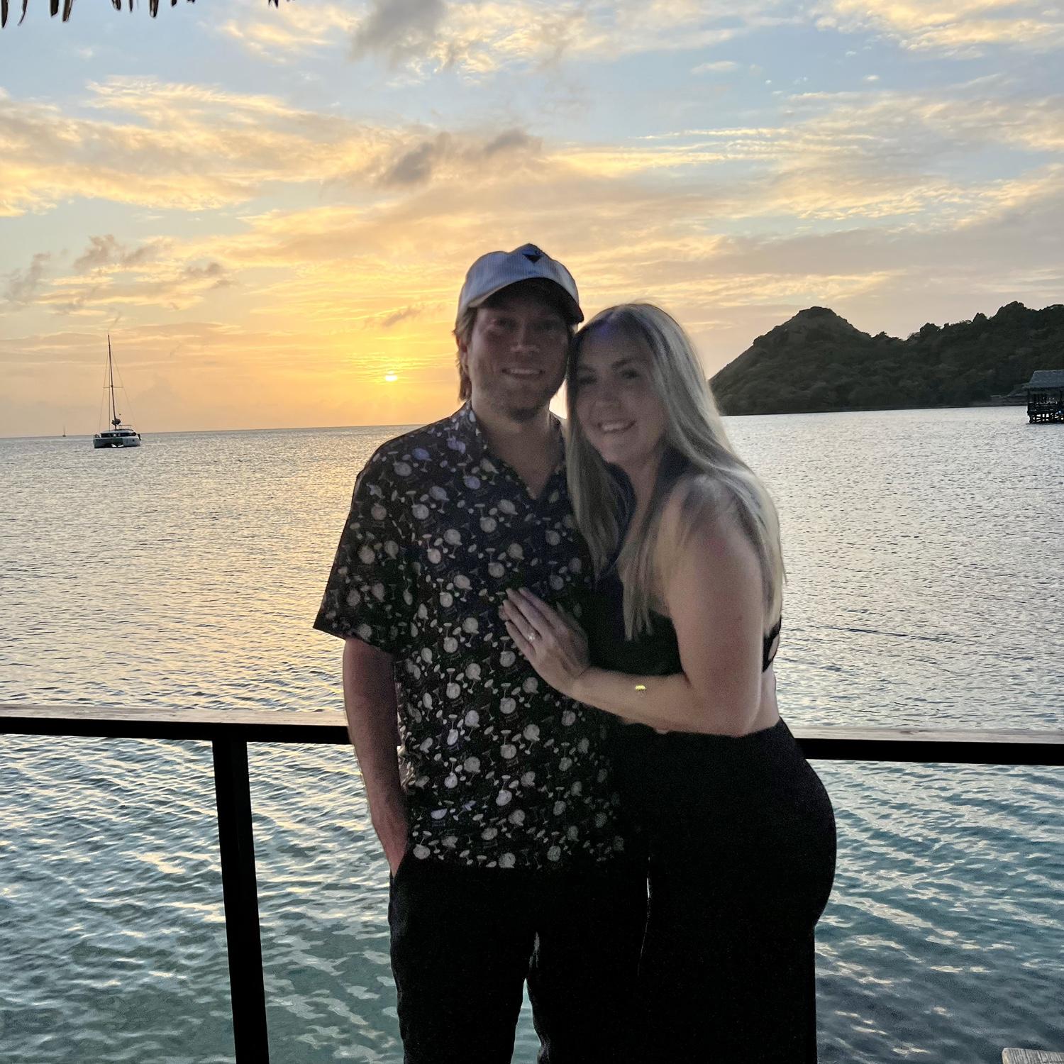 Sunset at the sister resort beach