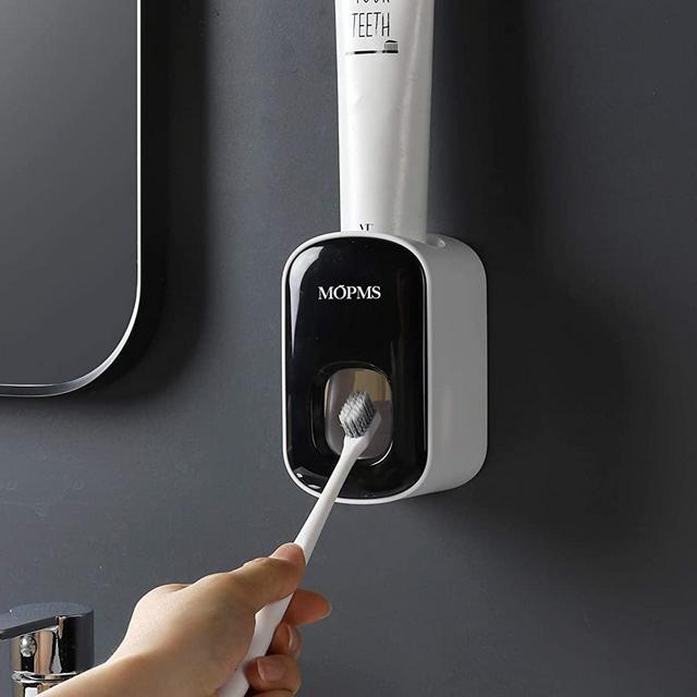 MOPMS Toothpaste Dispenser Wall Mount for Bathroom Automatic Toothpaste Squeezer