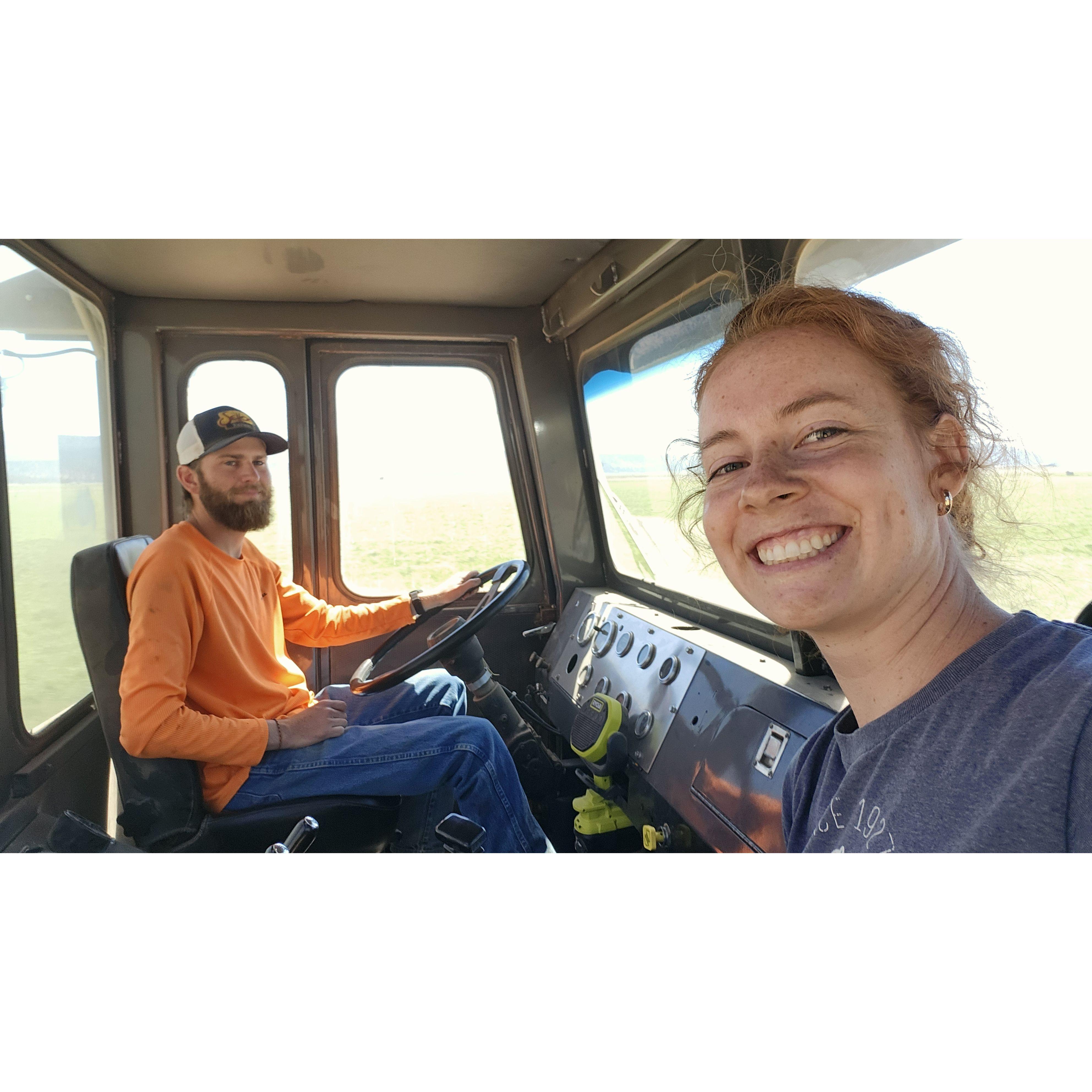 Even in his busy season, Bradley spent time with me during his work days. I've learned a lot about farm life and how much hard work and dedication it takes. Kinda like being married ;)