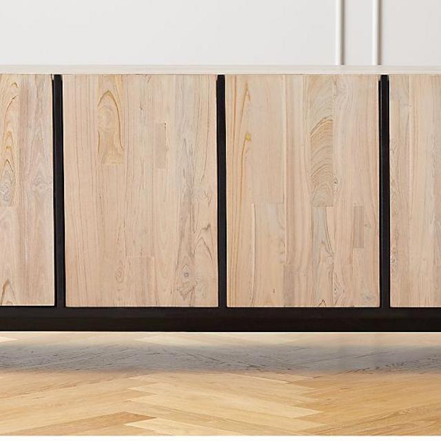Sion White Wash Teak Credenza