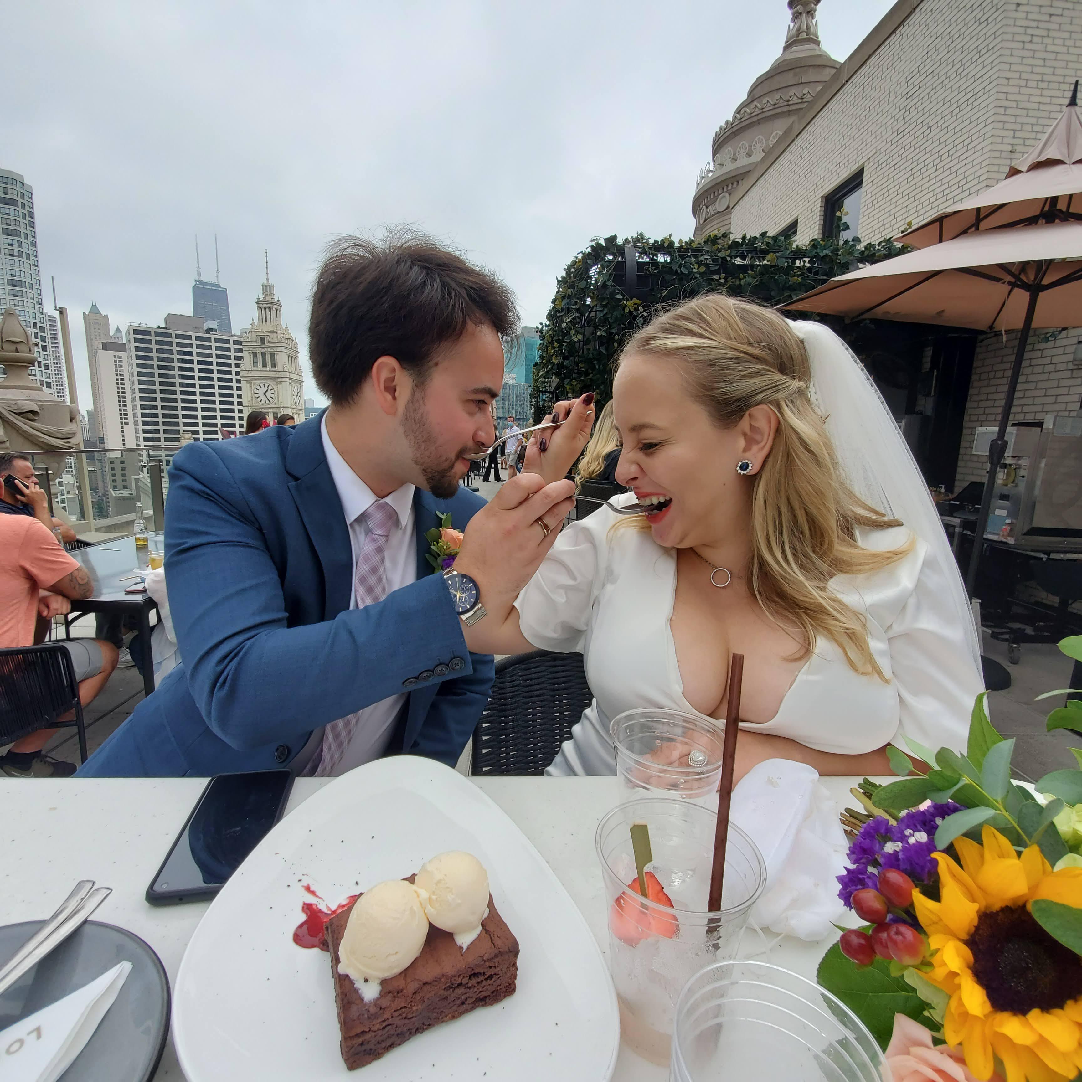 Our first meal as a married couple
