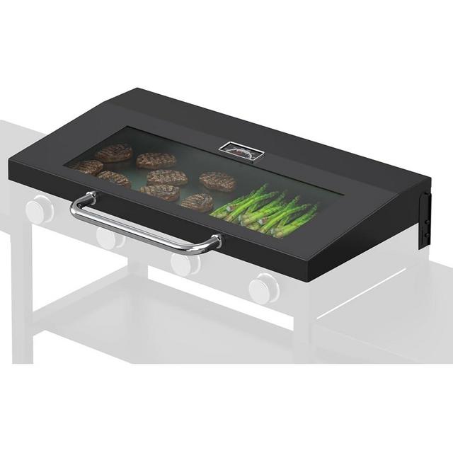 BMMXBI New Upgraded 36" Glass Hinged Griddle Lid Hood for 36-inch Blackstone Griddle, Hinged Lid Griddle Hood for 36" Blackstone 4-Burner 1554 2149 2122 2151 Grill Griddle Hard Cover