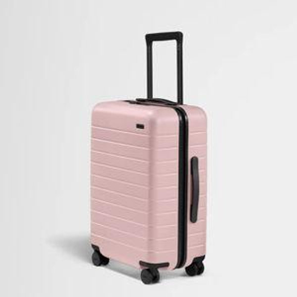 Bigger Carry-On Luggage in Blush Pink