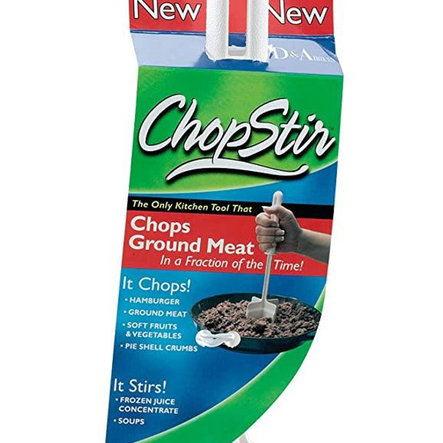 Chopstir HIC Original Hamburger Ground Meat Vegetable Frozen Concentrate Egg Chopper, Heat-Resistant Nylon, White