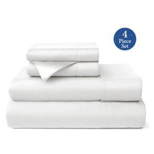 100% Bamboo King Size Bed Sheets, color White