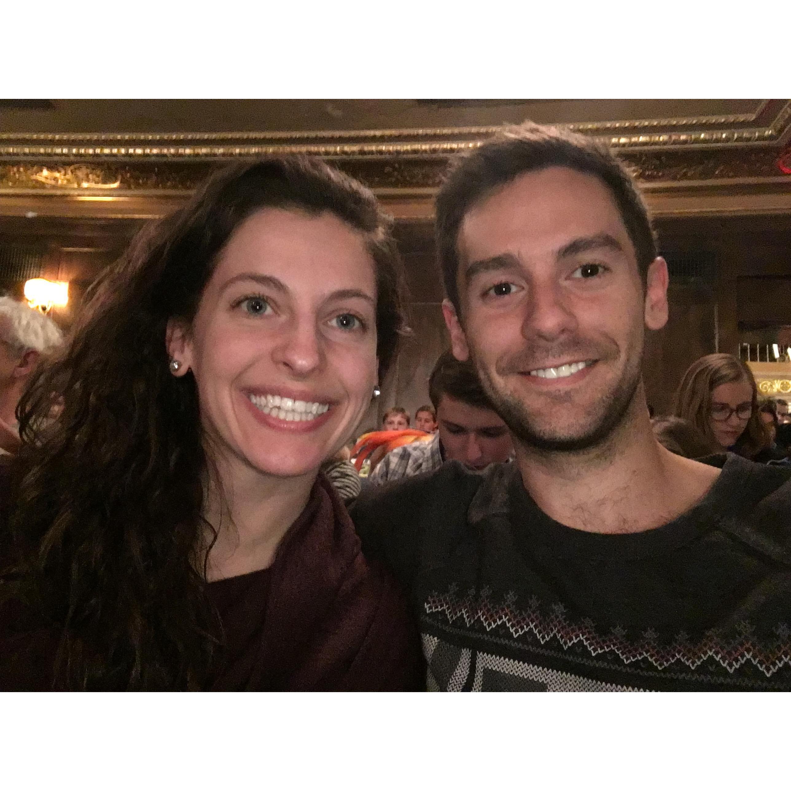 Year 1 - One of our first dates ever going to see a Harry Potter musical