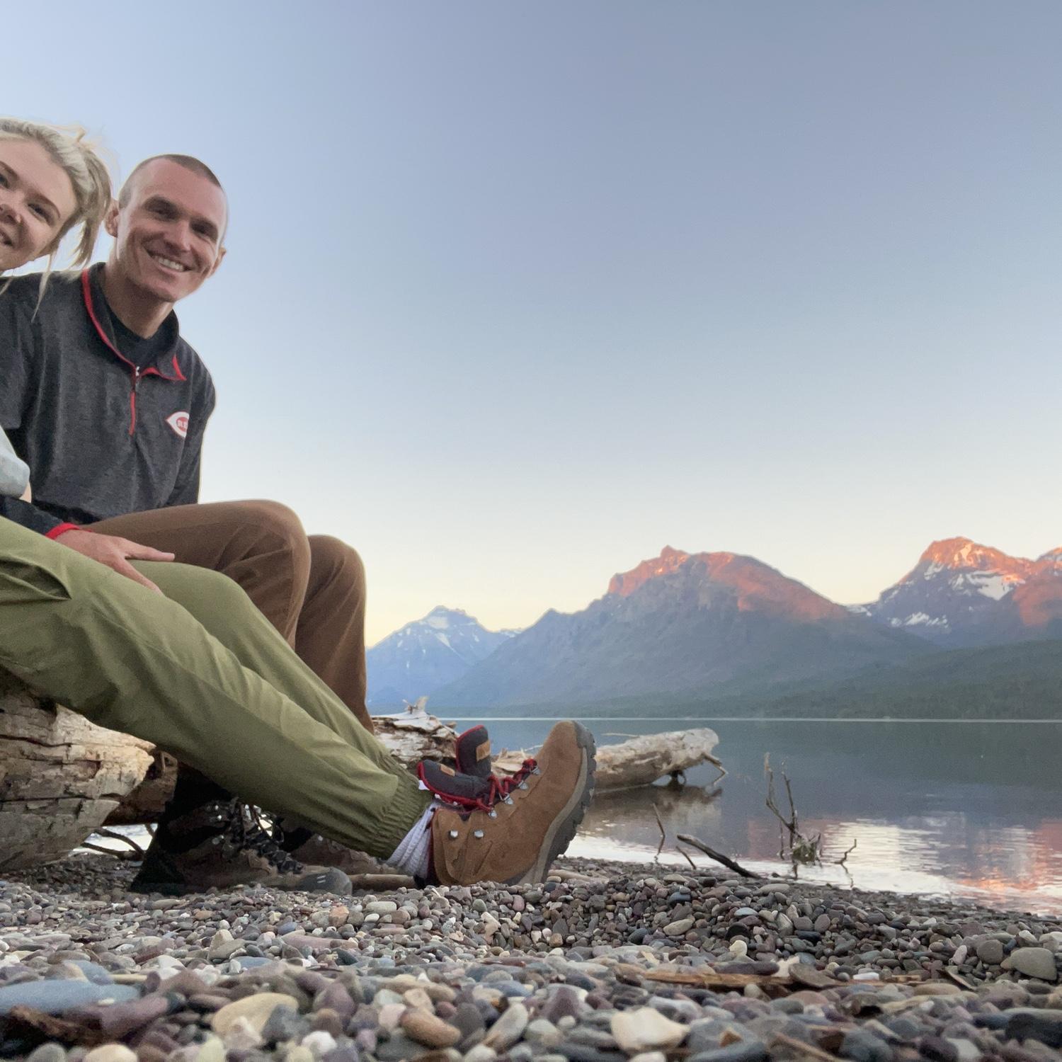 Joe somehow convinced Mackenzie to backpack in Glacier...
