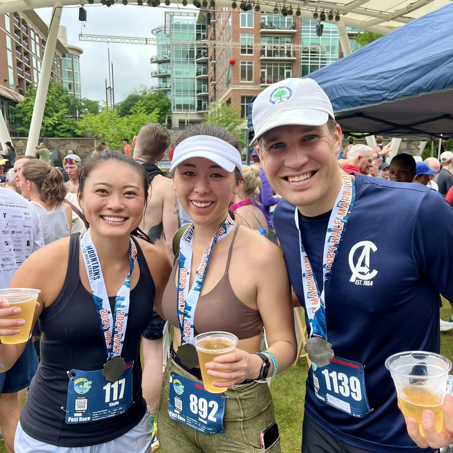 Greenville half marathon with Kayla