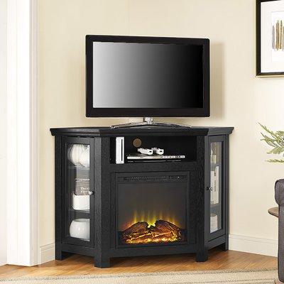 Corner TV Stand with Electric Fireplace