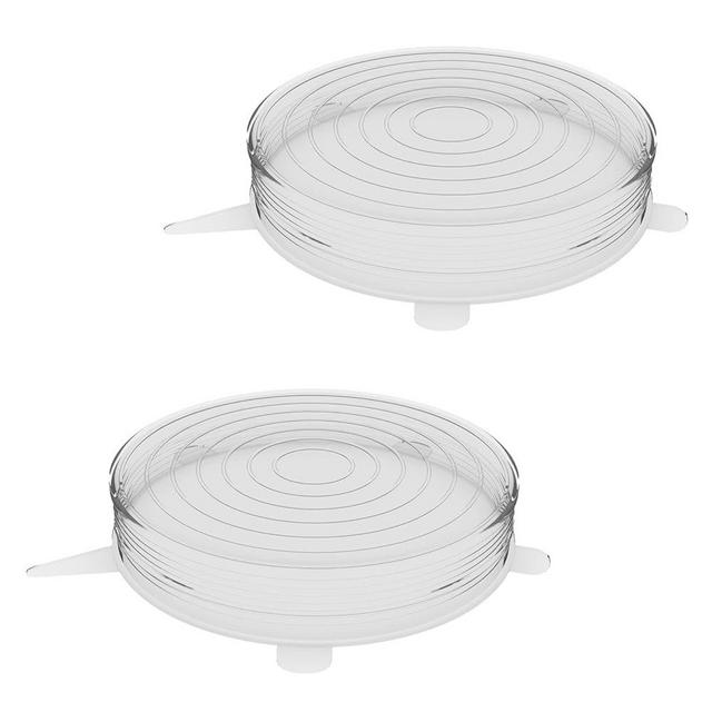 unwasted Reusable Silicone Lids (X-Large) – Upgrade Your Kitchen Gadgets with Our Covers for Food Storage – Reusable Stretch Lids and Food Covers for Containers Up to 11” (Pack of 2)