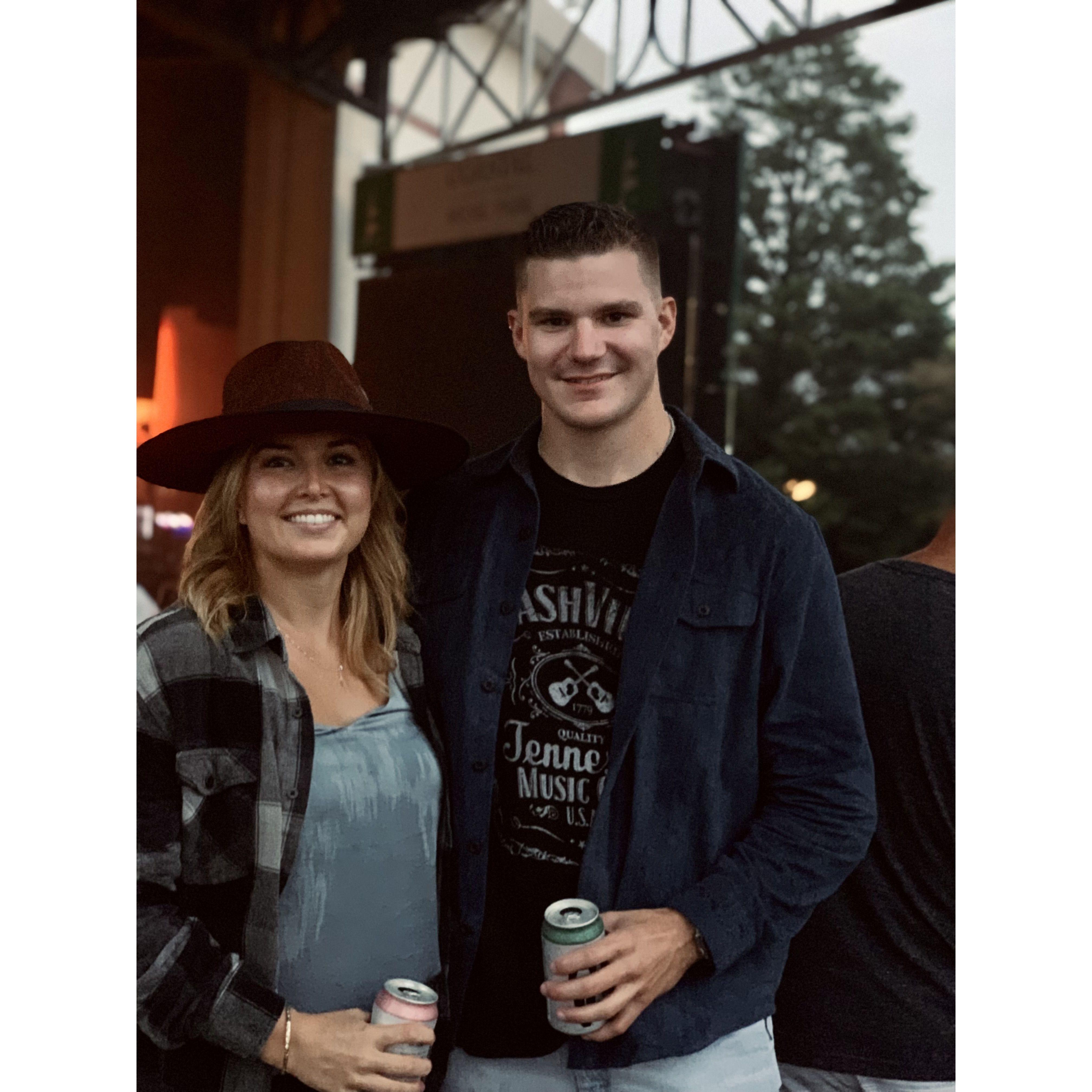 September 2023: Our first live concert together seeing Sam Hunt!