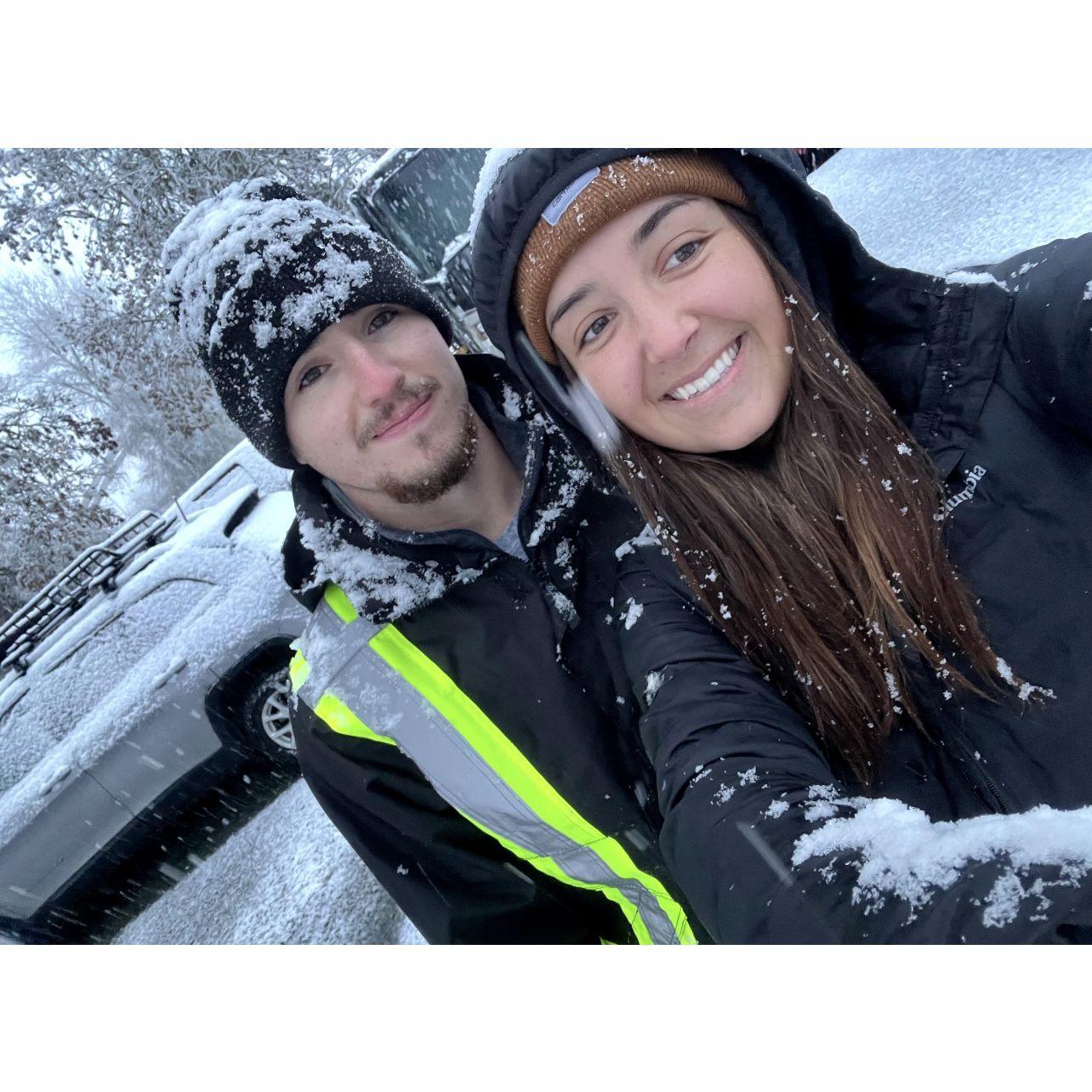 First snow day in Grants Pass