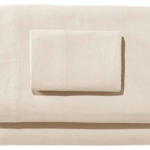 Ultrasoft Comfort Flannel Sheet Set - Color: Natural - Size: Queen